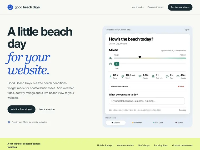 Preview of www.goodbeachdays.com